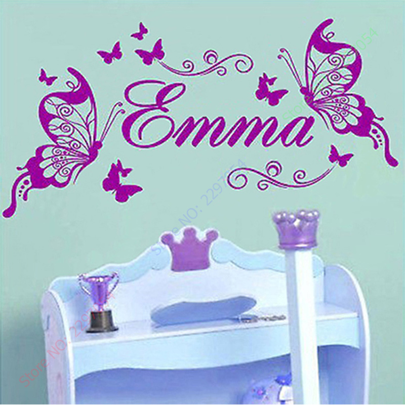 Baby Nursery Package - New Butterflies Personalized Name Vinyl Butterfly