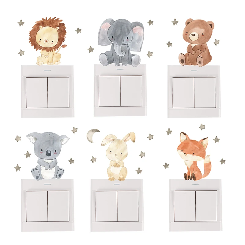 Baby Nursery Furniture Sets - 6pcs/set Boho Color Cute Smile Cartoon