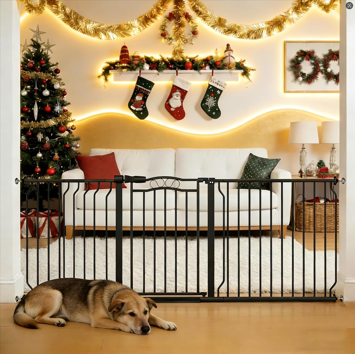 Baby Gate Extra Wide - 67-81in Extra Wide Baby & Dog