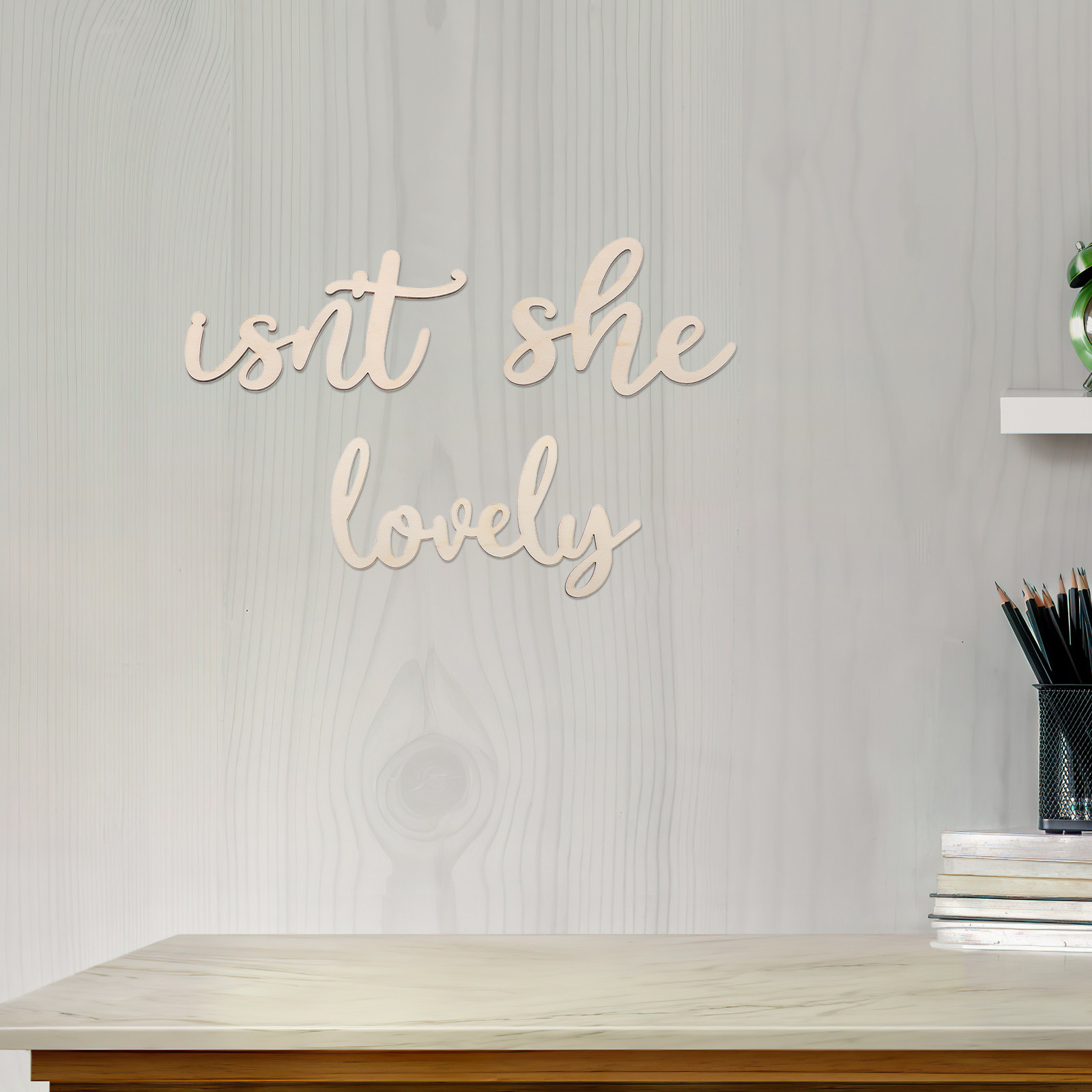 Baby Nursery Wall Stickers - Isn't She Lovely Wooden Wall Sticker