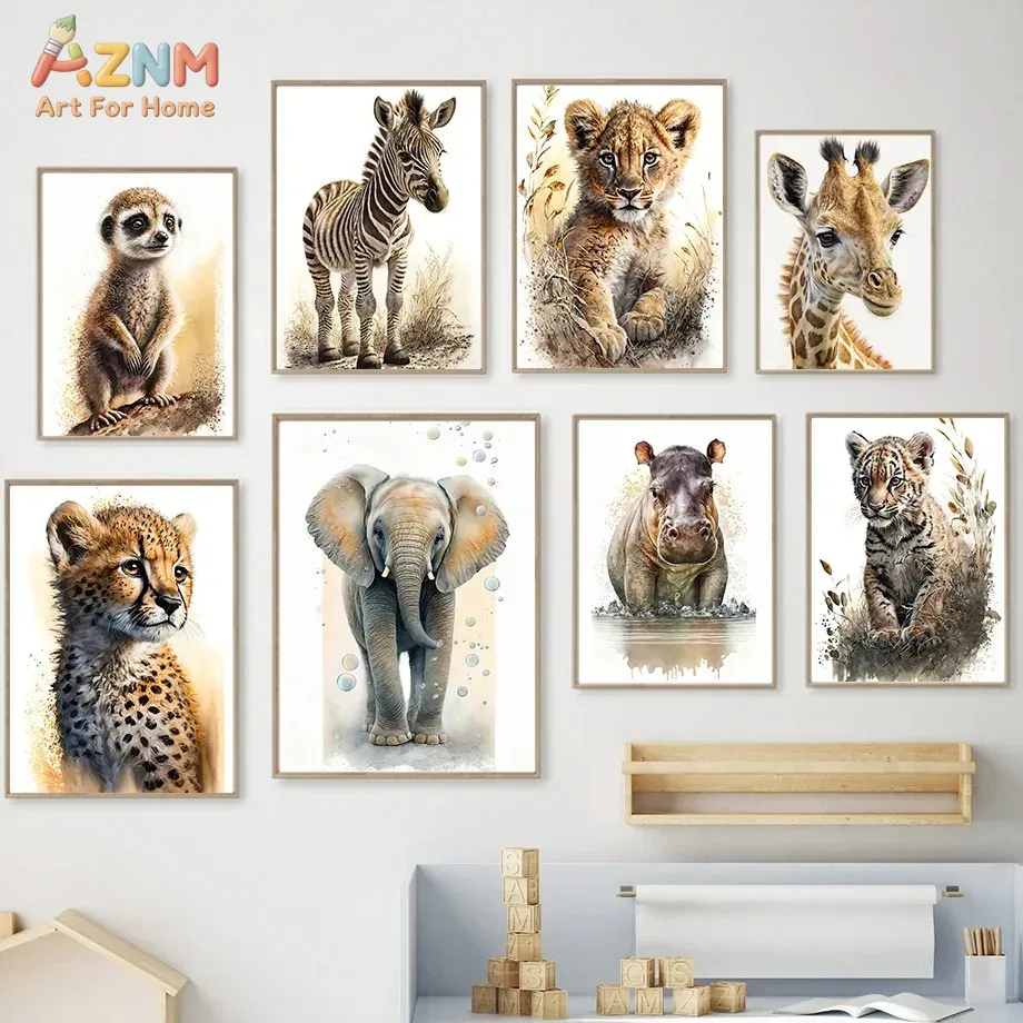 Baby Zebra Nursery - Canvas Painting Wall Art Print Pictures