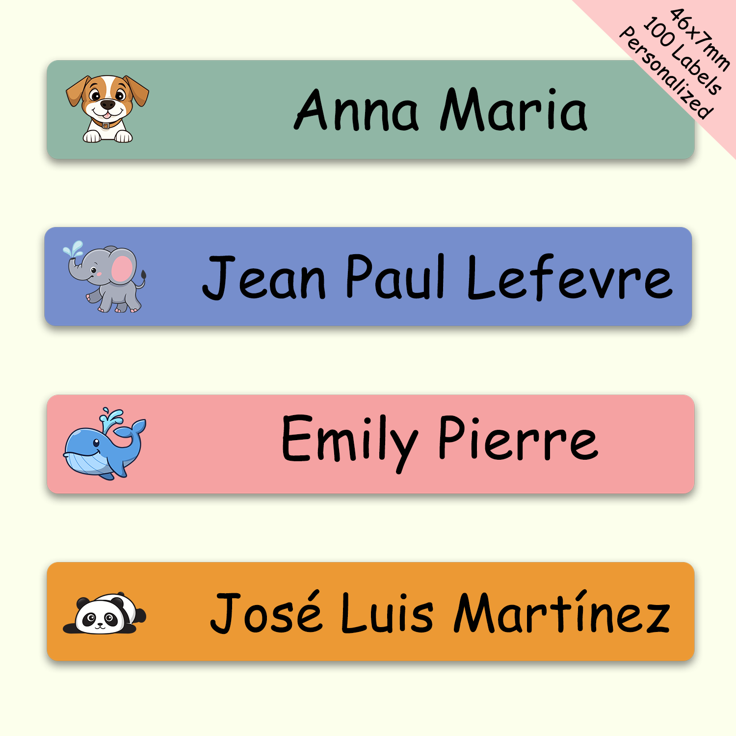 Baby Nursery Wall Stickers - 100pcs Personalized Pencil Name Labels Kids