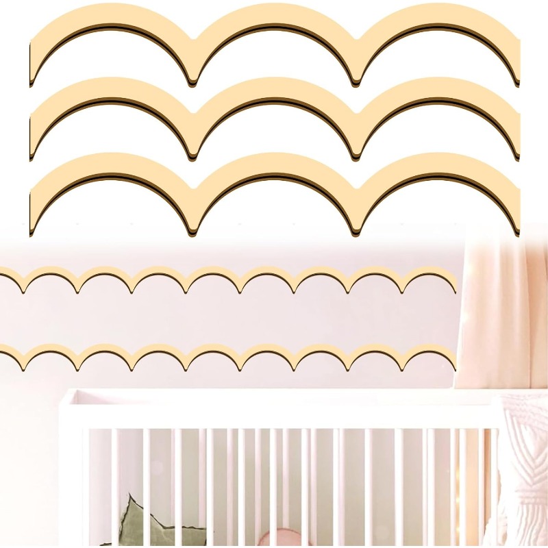 36Pcs Unfinished Wood Trim Mol – Baby Nursery Wall Stickers Bewertung und Preis