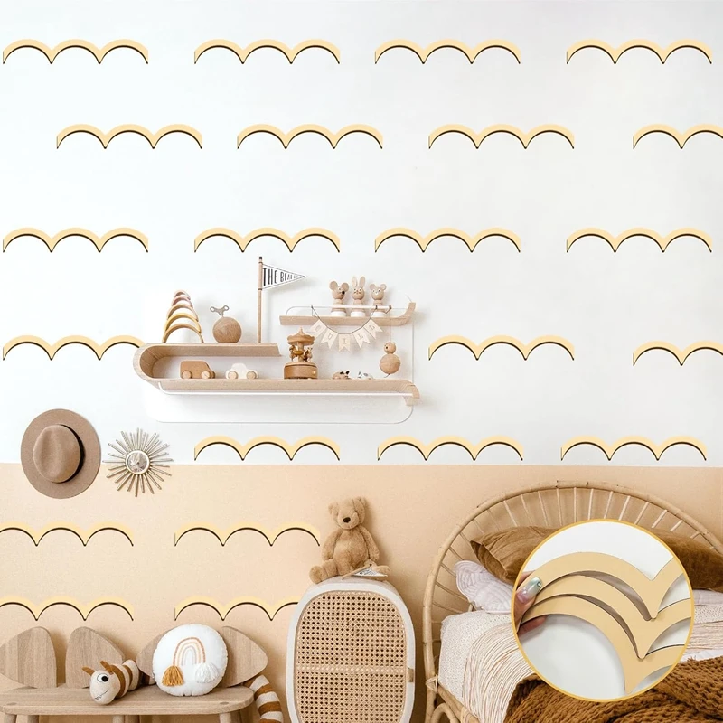 36Pcs Unfinished Wood Trim Mol – Baby Nursery Wall Stickers Bewertung und Preis