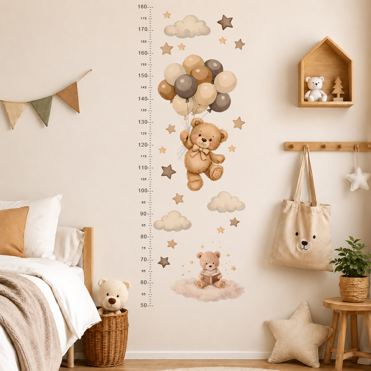 Bohemia Cute Bear Height Chart – Baby Nursery Package Bewertung und Preis