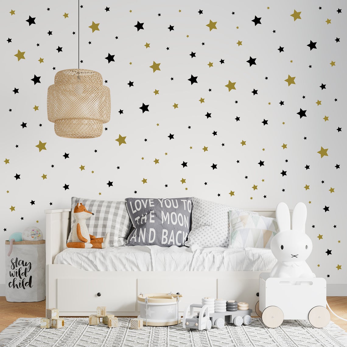 Cartoon 65Pcs Star Wall Sticke – Baby Nursery Package Bewertung und Preis