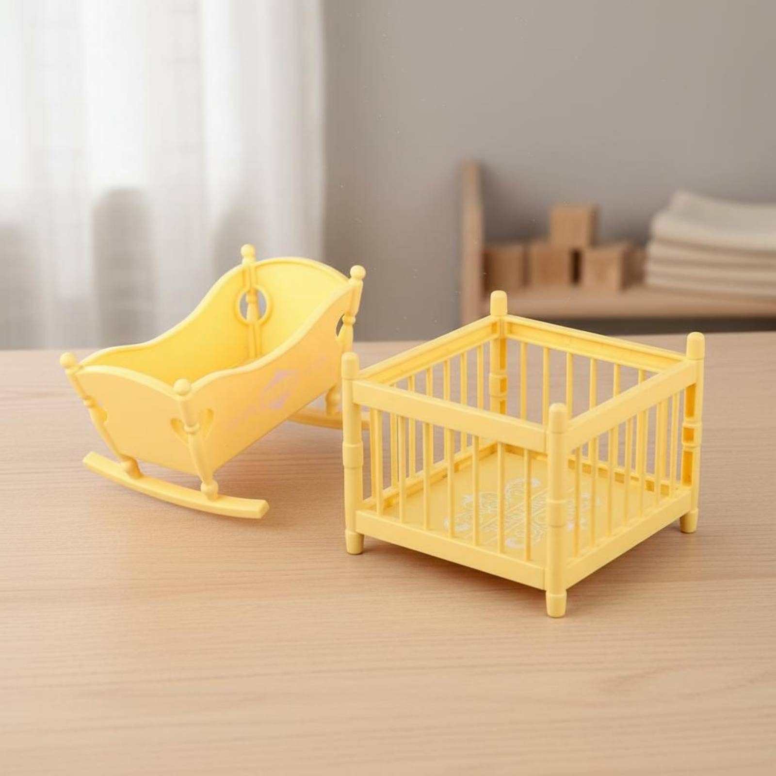 2 Pieces Miniature Cradle and  – Baby Nursery Furniture Sets Bewertung und Preis