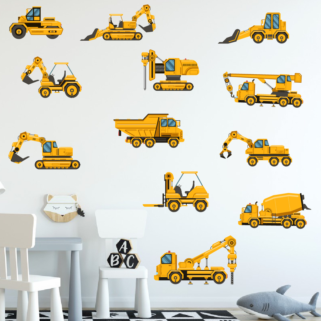 Cartoon Excavator Engineering  – Baby Nursery Package Bewertung und Preis