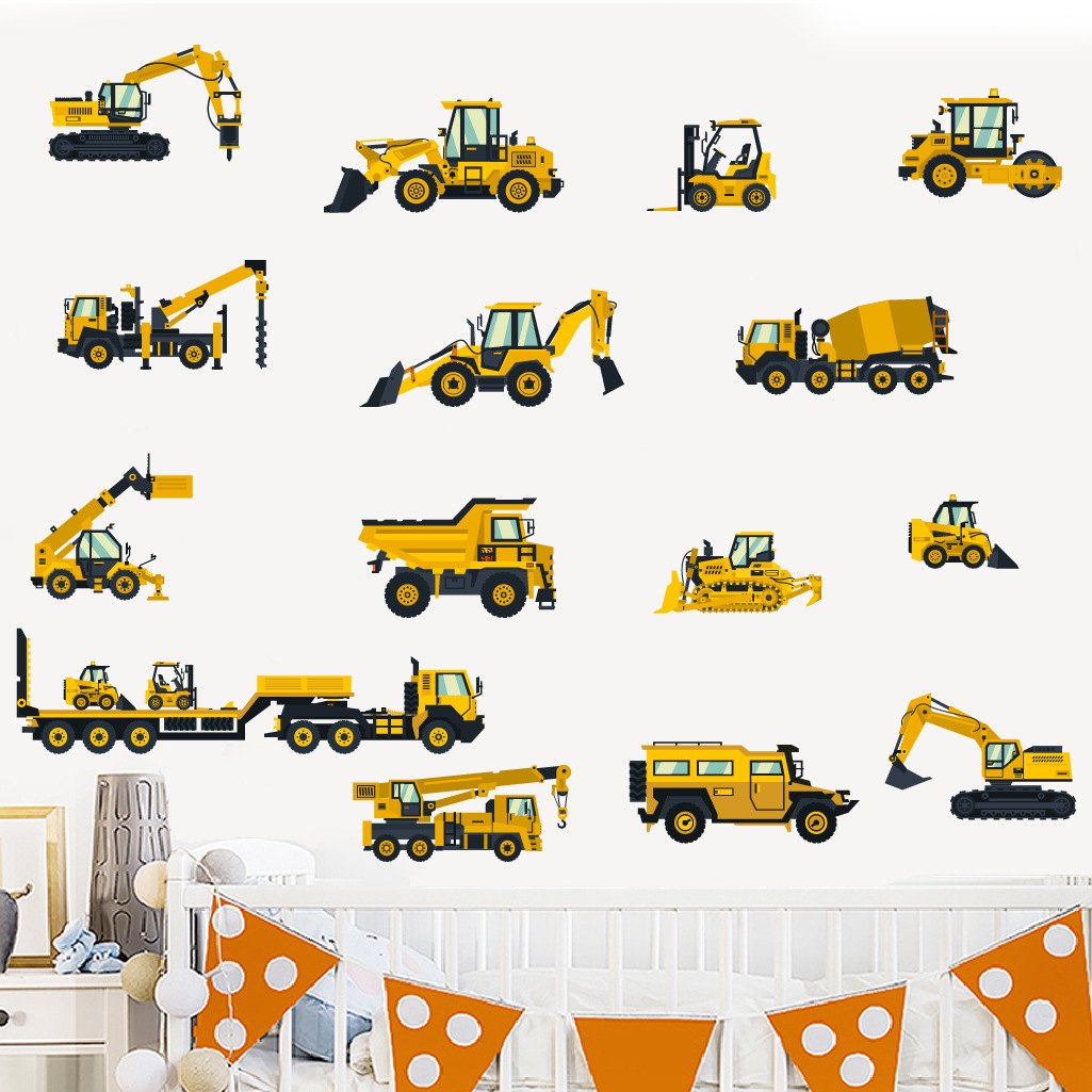 Cartoon Excavator Engineering  – Baby Nursery Package Bewertung und Preis