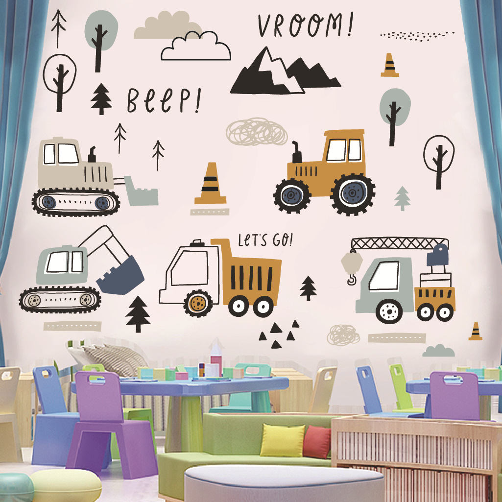 Cartoon Excavator Engineering  – Baby Nursery Package Bewertung und Preis