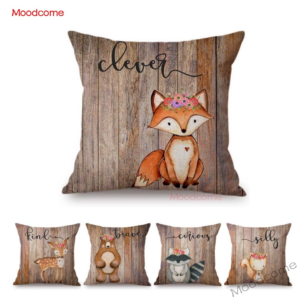 Cute Woodland Animals Wood Tex – Baby Nursery Cushion Bewertung und Preis