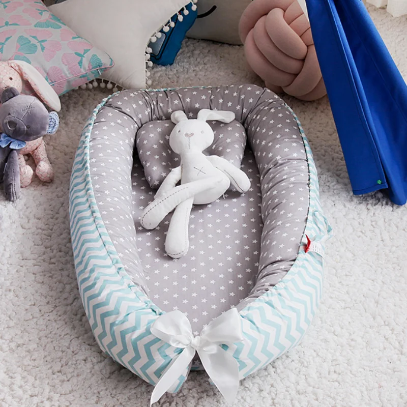 85*50cm Baby Nest Bed with Pil – Baby Nursery Cushion Bewertung und Preis