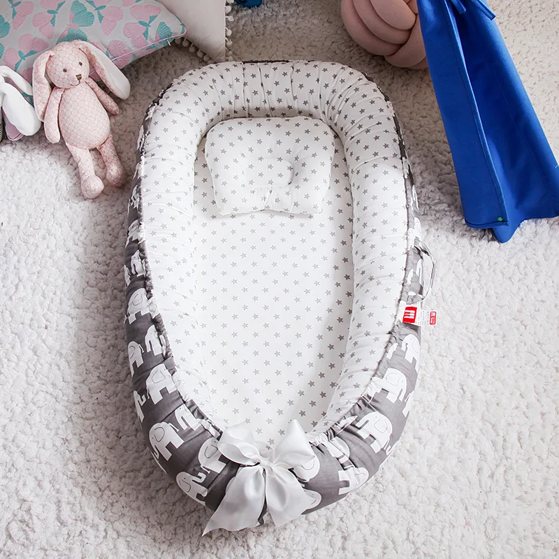 85*50cm Baby Nest Bed with Pil – Baby Nursery Cushion Bewertung und Preis