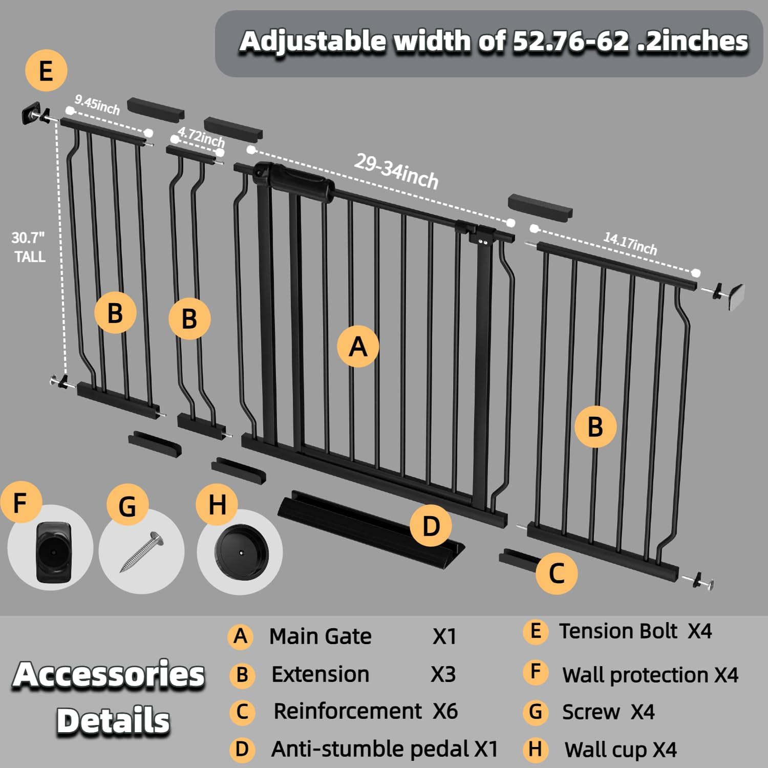Extra Wide Baby Gate with Door – Baby Gate Extra Wide Bewertung und Preis
