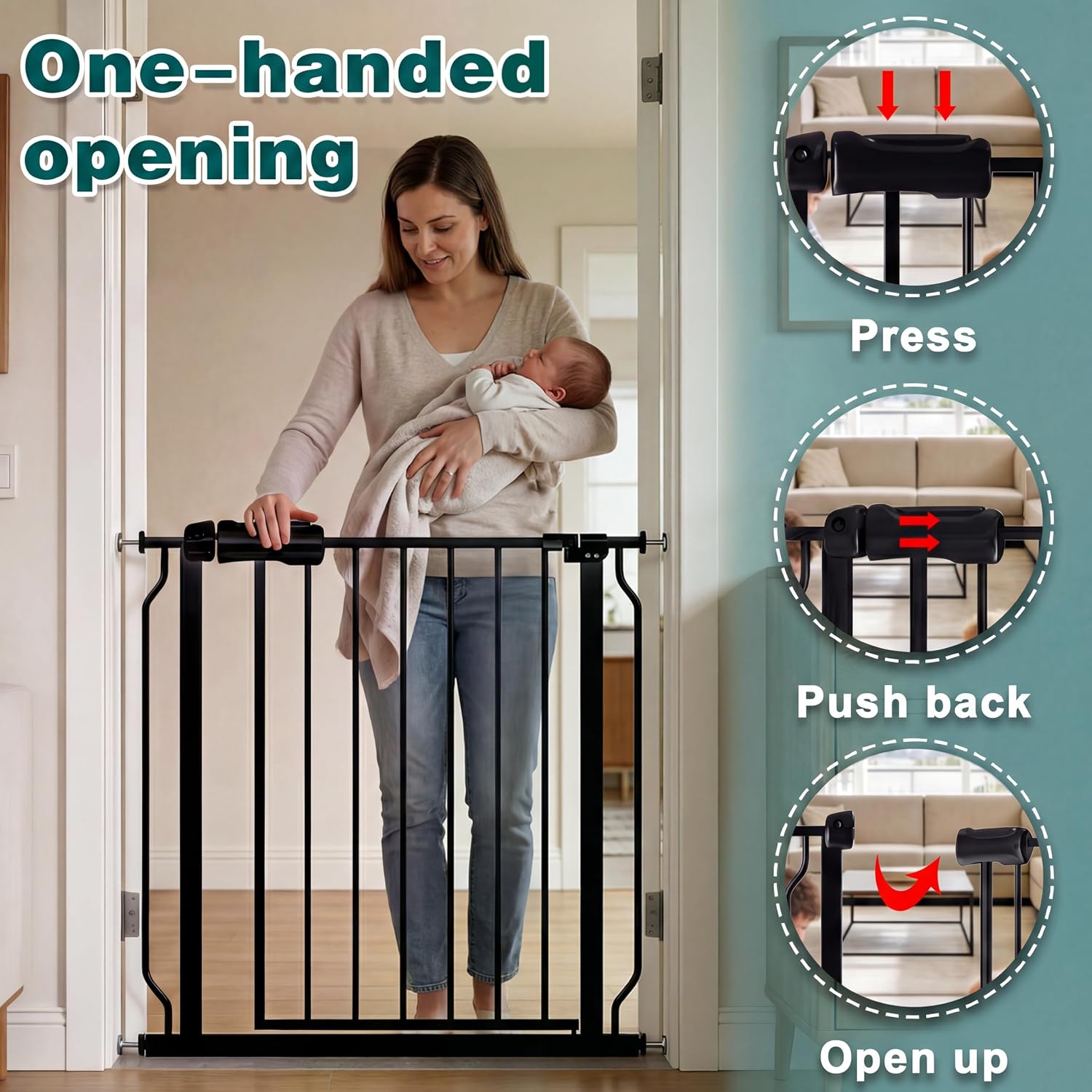 Extra Wide Baby Gate with Door – Baby Gate Extra Wide Bewertung und Preis