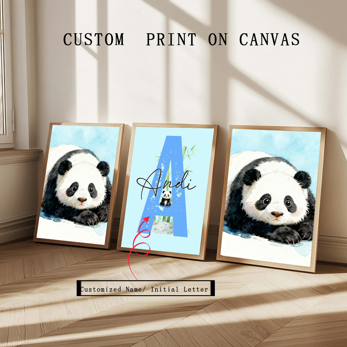 3pcs Personalized Panda Nurser – Baby Nursery Pictures Bewertung und Preis