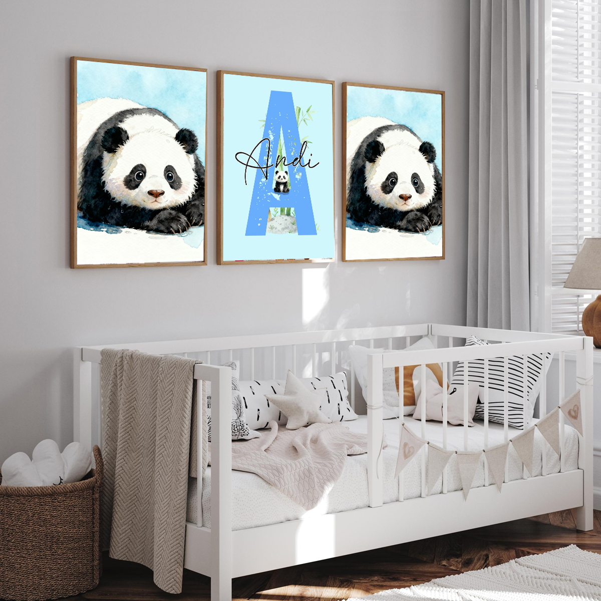 3pcs Personalized Panda Nurser – Baby Nursery Pictures Bewertung und Preis