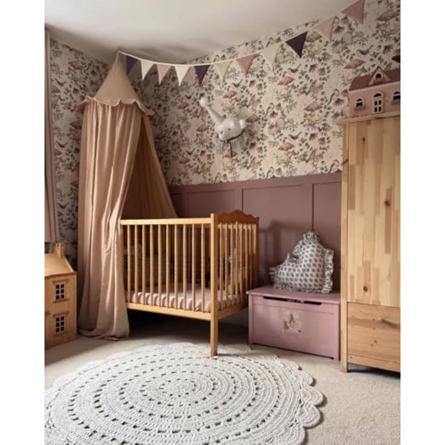 Bed Canopy with Ruffles, Paste – Baby Nursery Neutral Bewertung und Preis