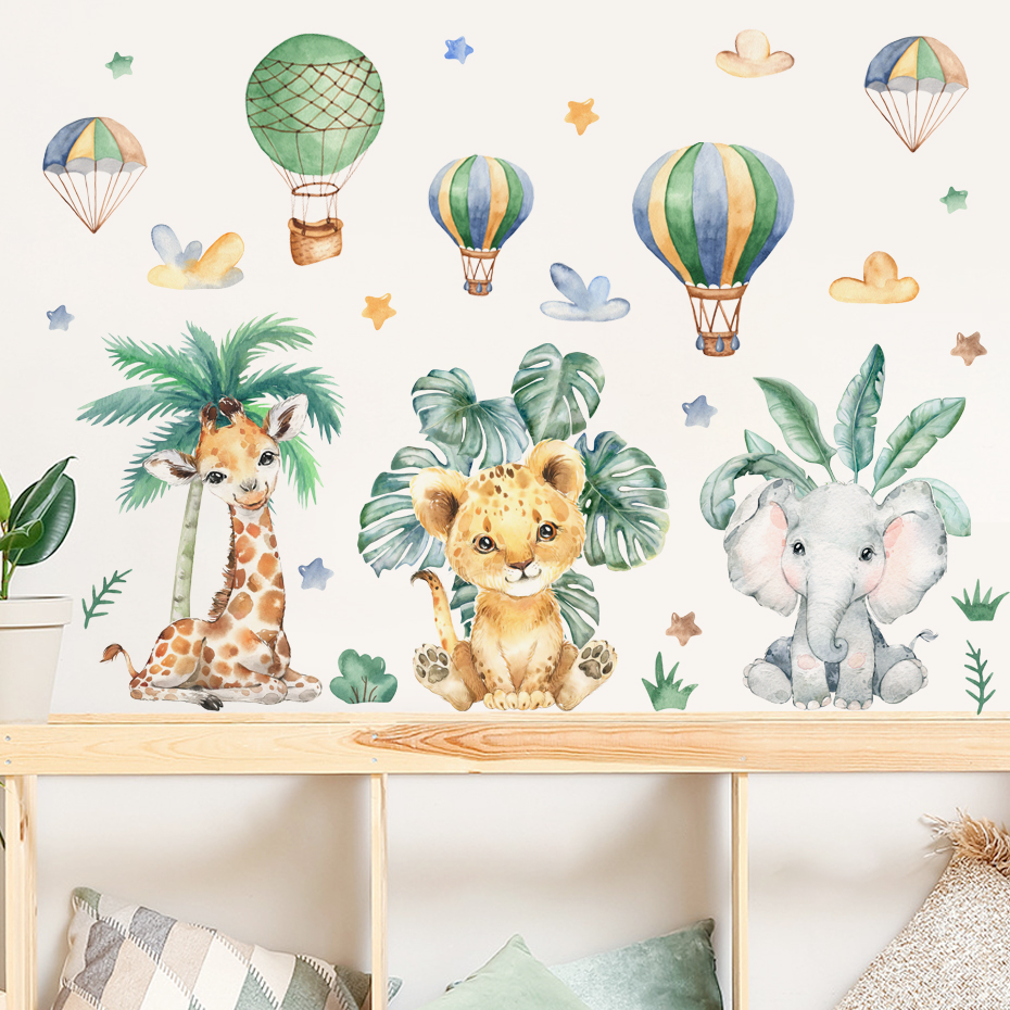 Cartoon Jungle Animals Leaves  – Baby Nursery Package Bewertung und Preis