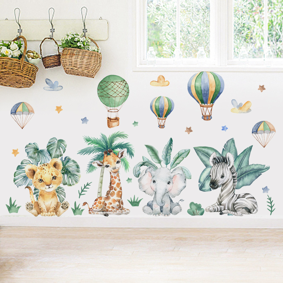 Cartoon Jungle Animals Leaves  – Baby Nursery Package Bewertung und Preis