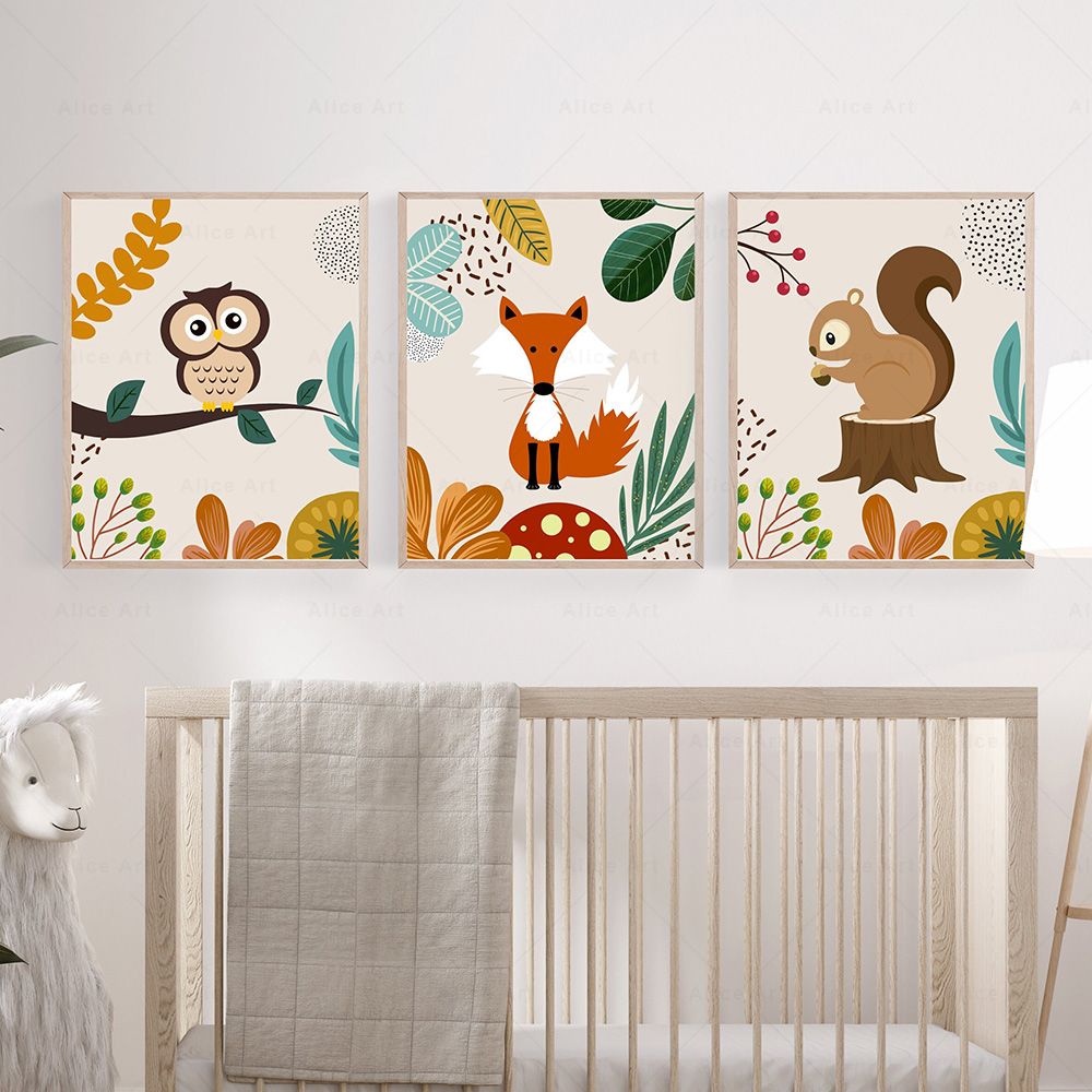 Boho Monkey Lion Giraffe Bird  – Baby Zebra Nursery Bewertung und Preis