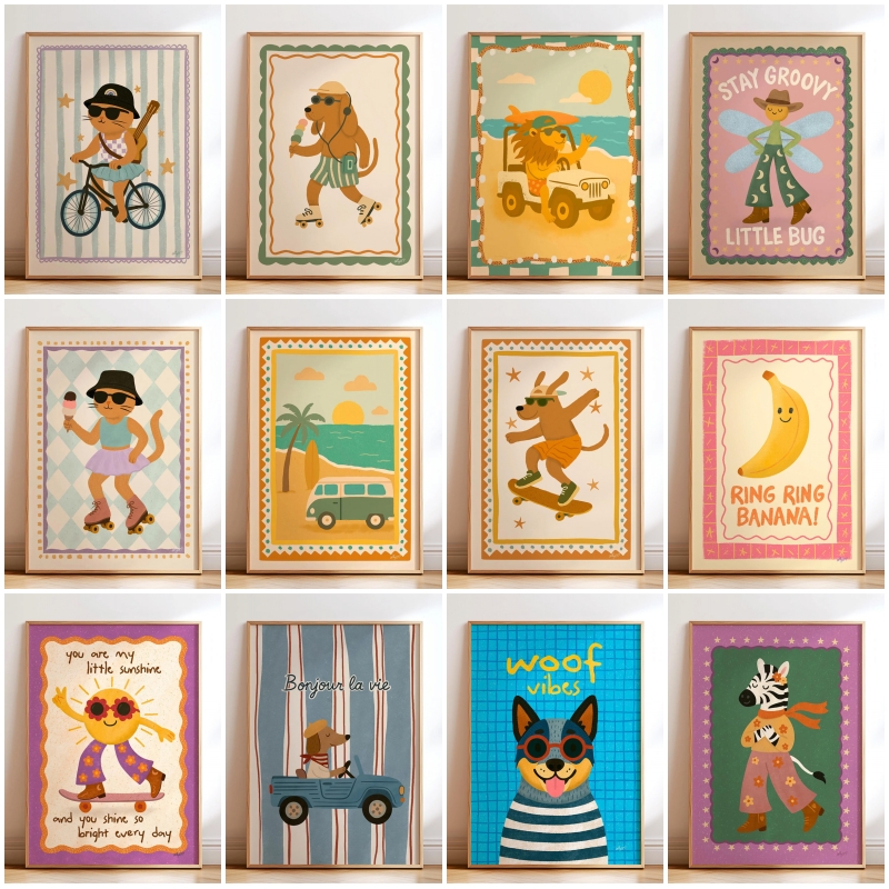 (2D canvas painting)  Vintage  – Baby Nursery Pictures Bewertung und Preis
