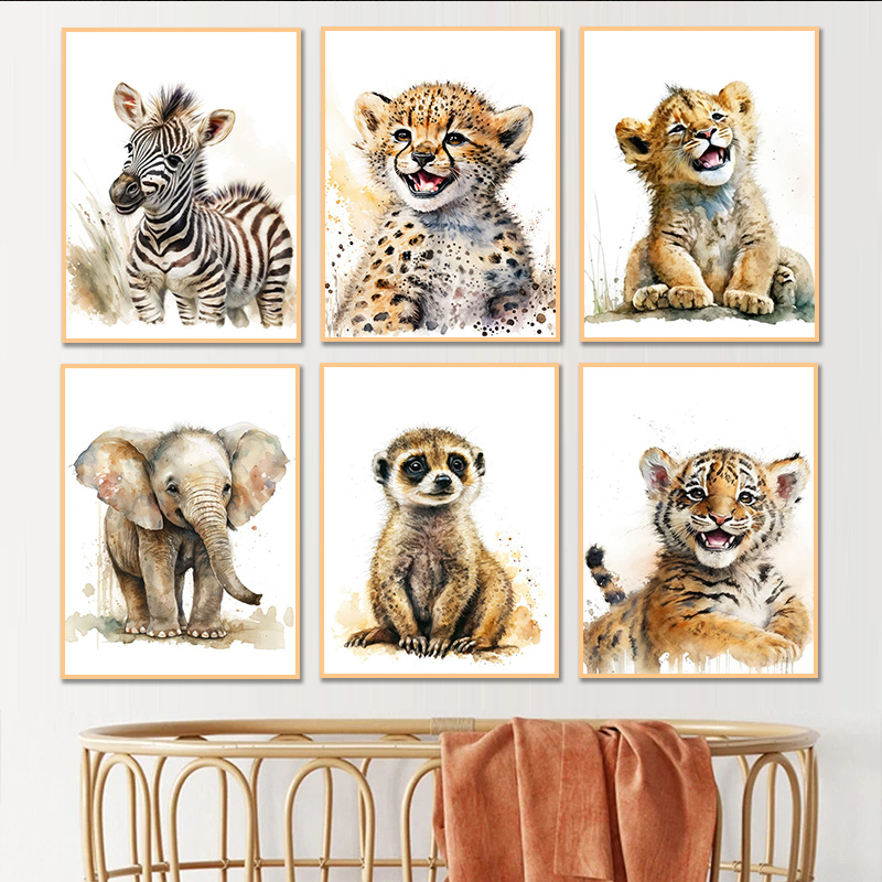 Watercolor Animals Baby Cheeta – Baby Zebra Nursery Bewertung und Preis