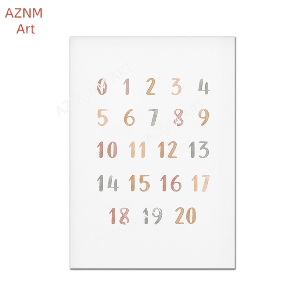1/3PCS ，Poster Custom ABC 123  – Baby Nursery Pictures Bewertung und Preis