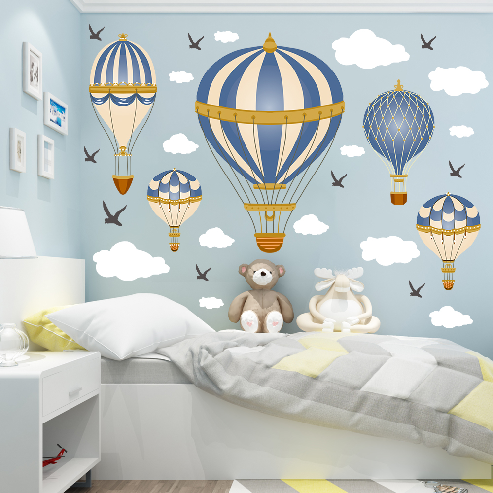 Cartoon Hot Air Balloon Clouds – Baby Nursery Package Bewertung und Preis