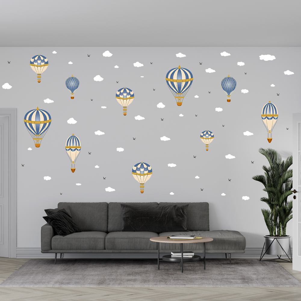 Cartoon Hot Air Balloon Clouds – Baby Nursery Package Bewertung und Preis