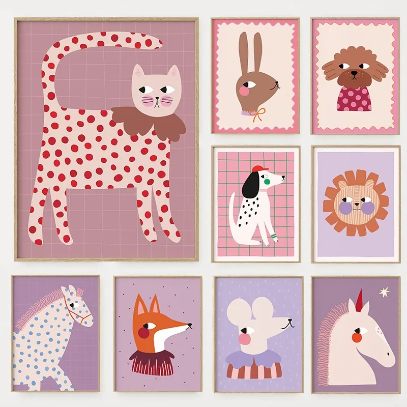 Cartoon Cute Animals Illustrat – Baby Nursery Pictures Bewertung und Preis