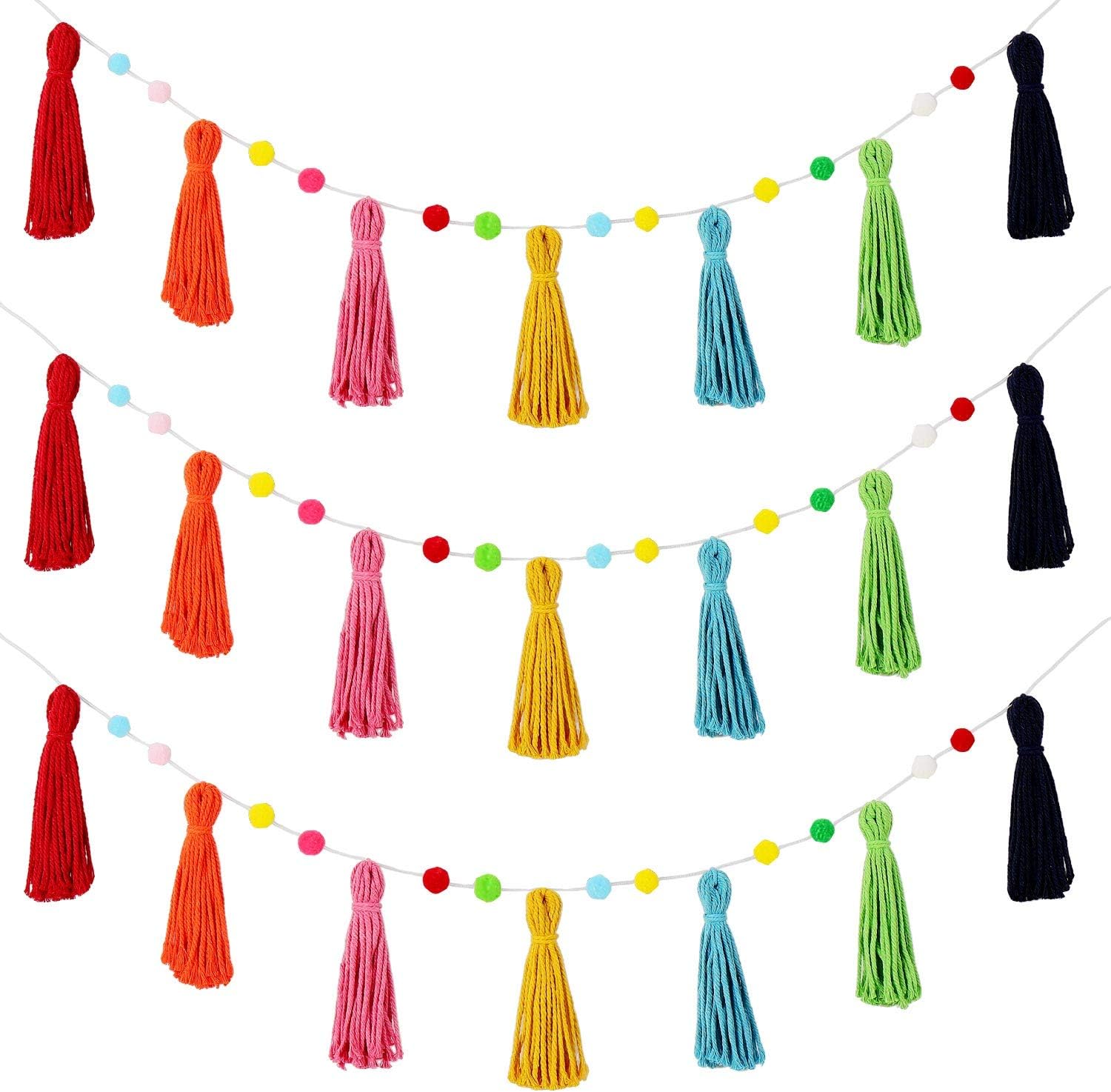 3 Pcs Colorful Rainbow Boho Ta – Baby Nursery Garland Bewertung und Preis