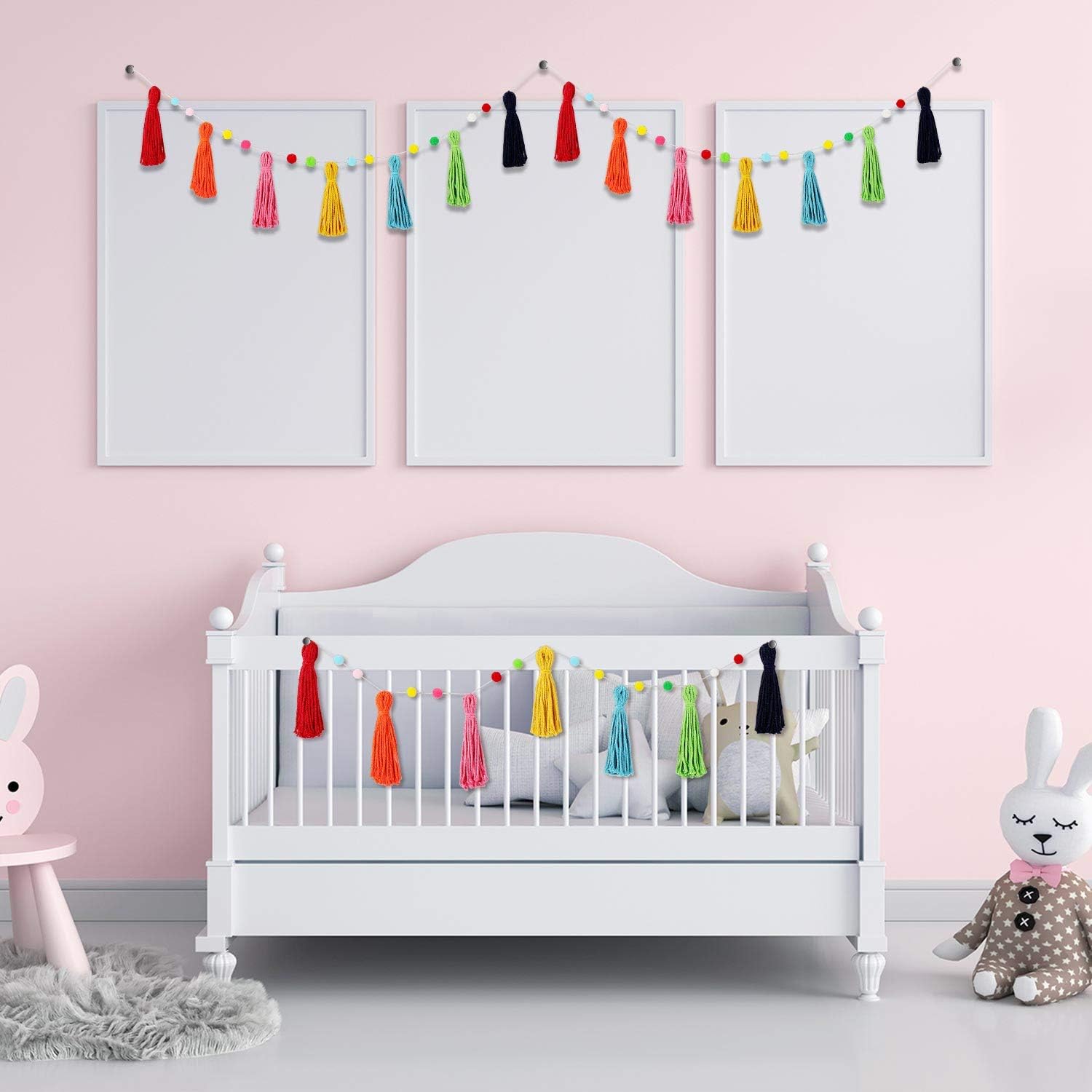 3 Pcs Colorful Rainbow Boho Ta – Baby Nursery Garland Bewertung und Preis