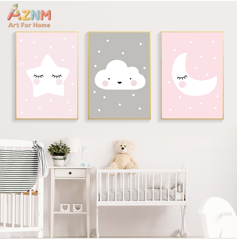 AZNM Cute Cartoon Moon Cloud S – Baby Nursery Neutral Bewertung und Preis