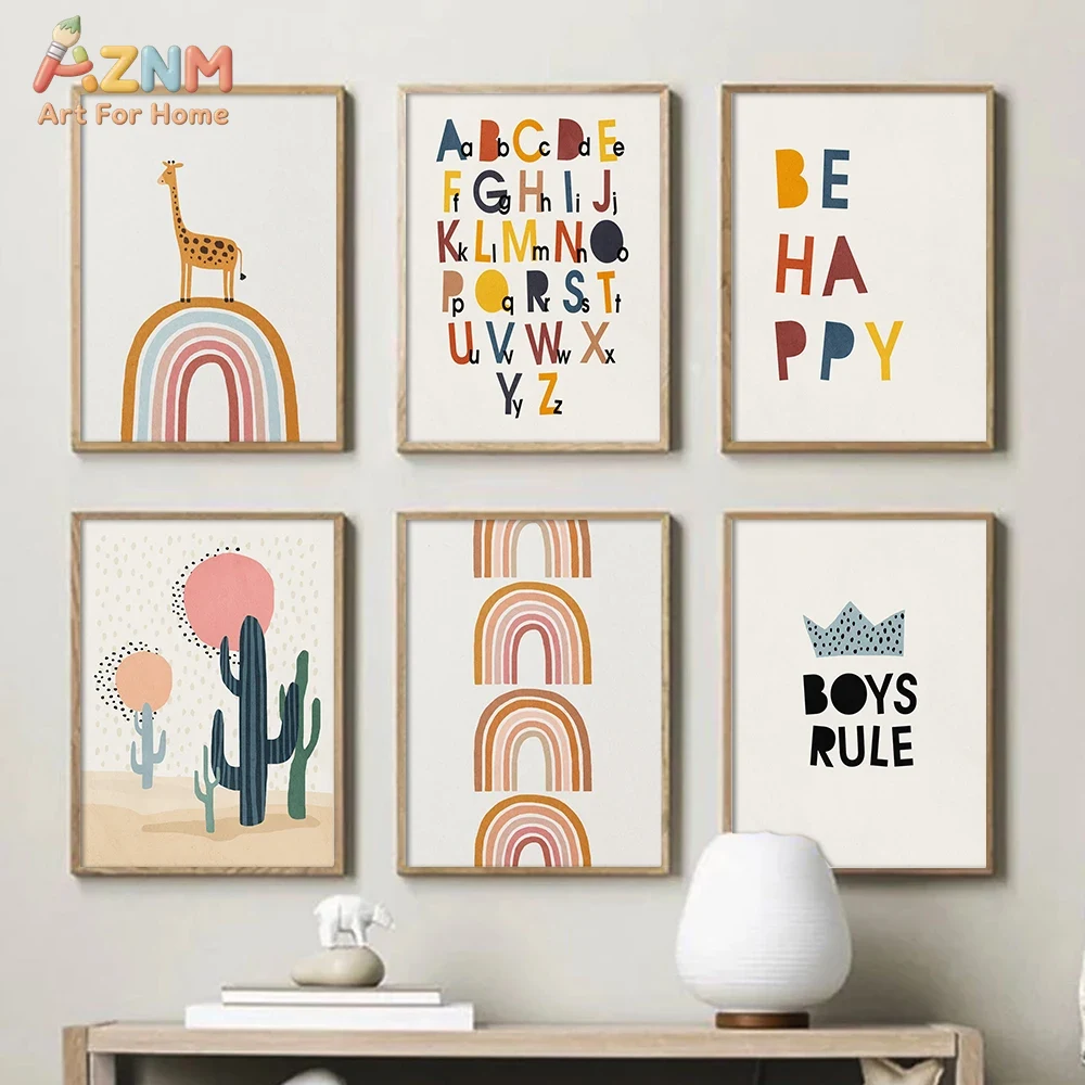 Rainbow Alphabet Poster Educat – Baby Nursery Pictures Bewertung und Preis