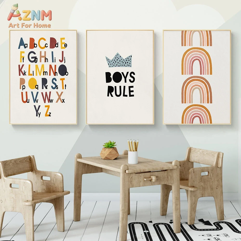 Rainbow Alphabet Poster Educat – Baby Nursery Pictures Bewertung und Preis