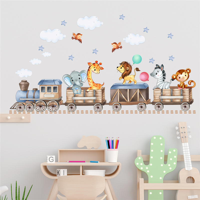 Cartoon Animals Train Wall Dec – Baby Zebra Nursery Bewertung und Preis