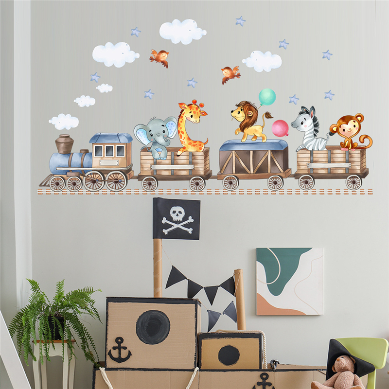 Cartoon Animals Train Wall Dec – Baby Zebra Nursery Bewertung und Preis