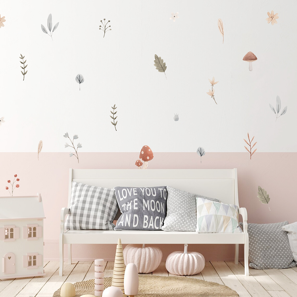 Boho Cartoon Mushroom Branch L – Baby Nursery Package Bewertung und Preis