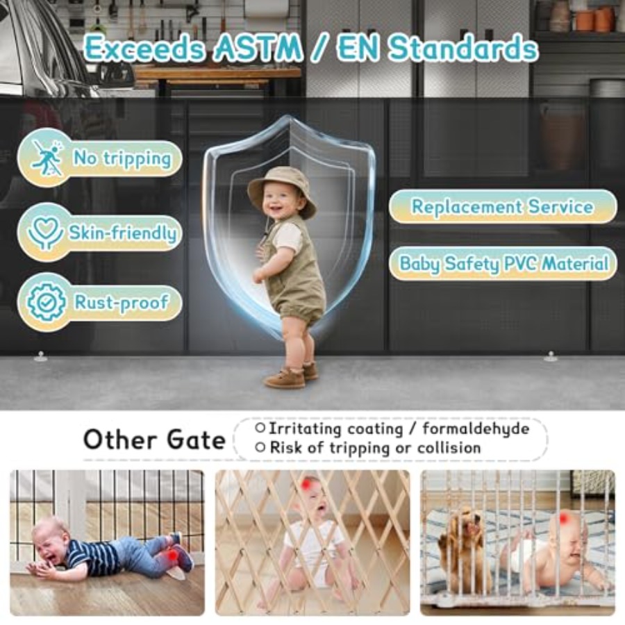 236'' Retractable Baby Gates E – Baby Gate Extra Wide Bewertung und Preis