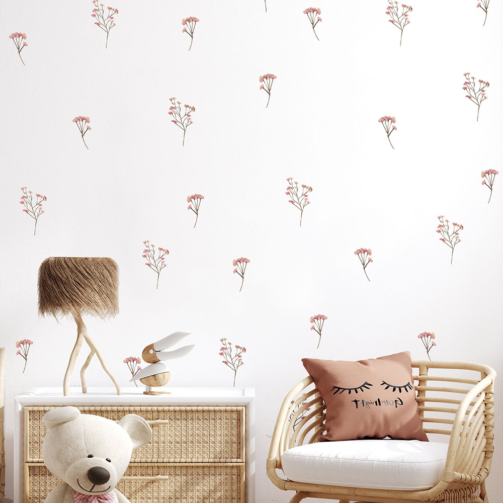 Pink  Watercolor Flower Wall S – Baby Nursery Package Bewertung und Preis