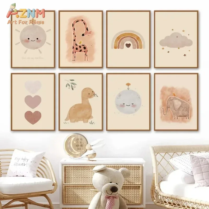AZNM Neutral Watercolor Dinosa – Baby Nursery Neutral Bewertung und Preis