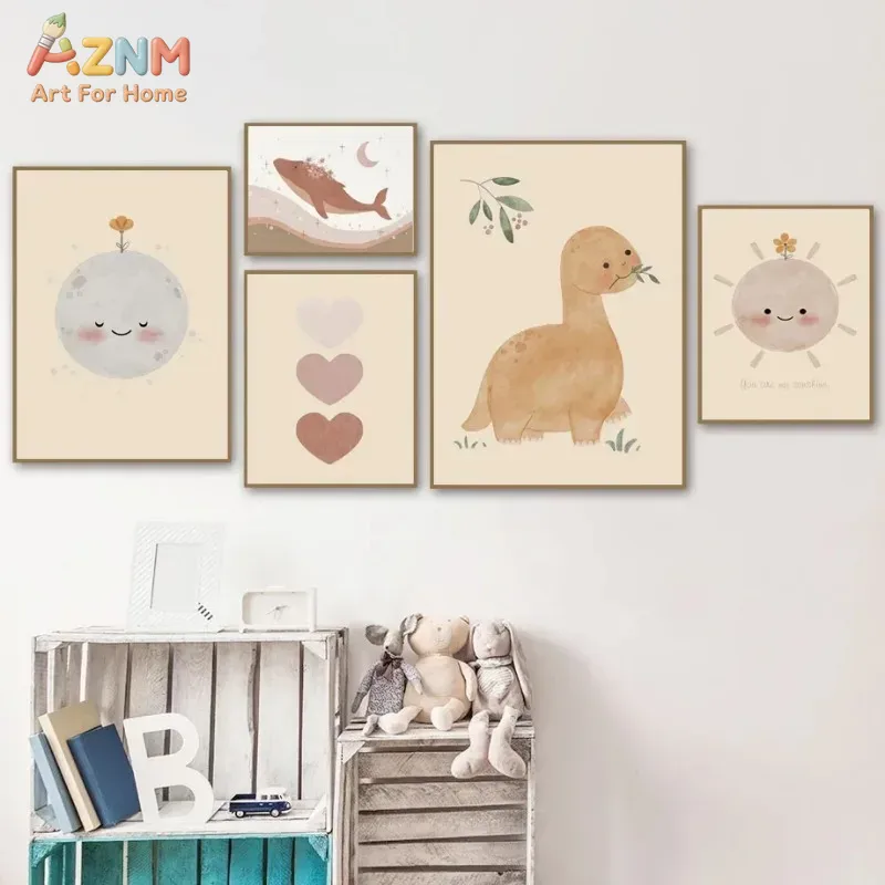 AZNM Neutral Watercolor Dinosa – Baby Nursery Neutral Bewertung und Preis
