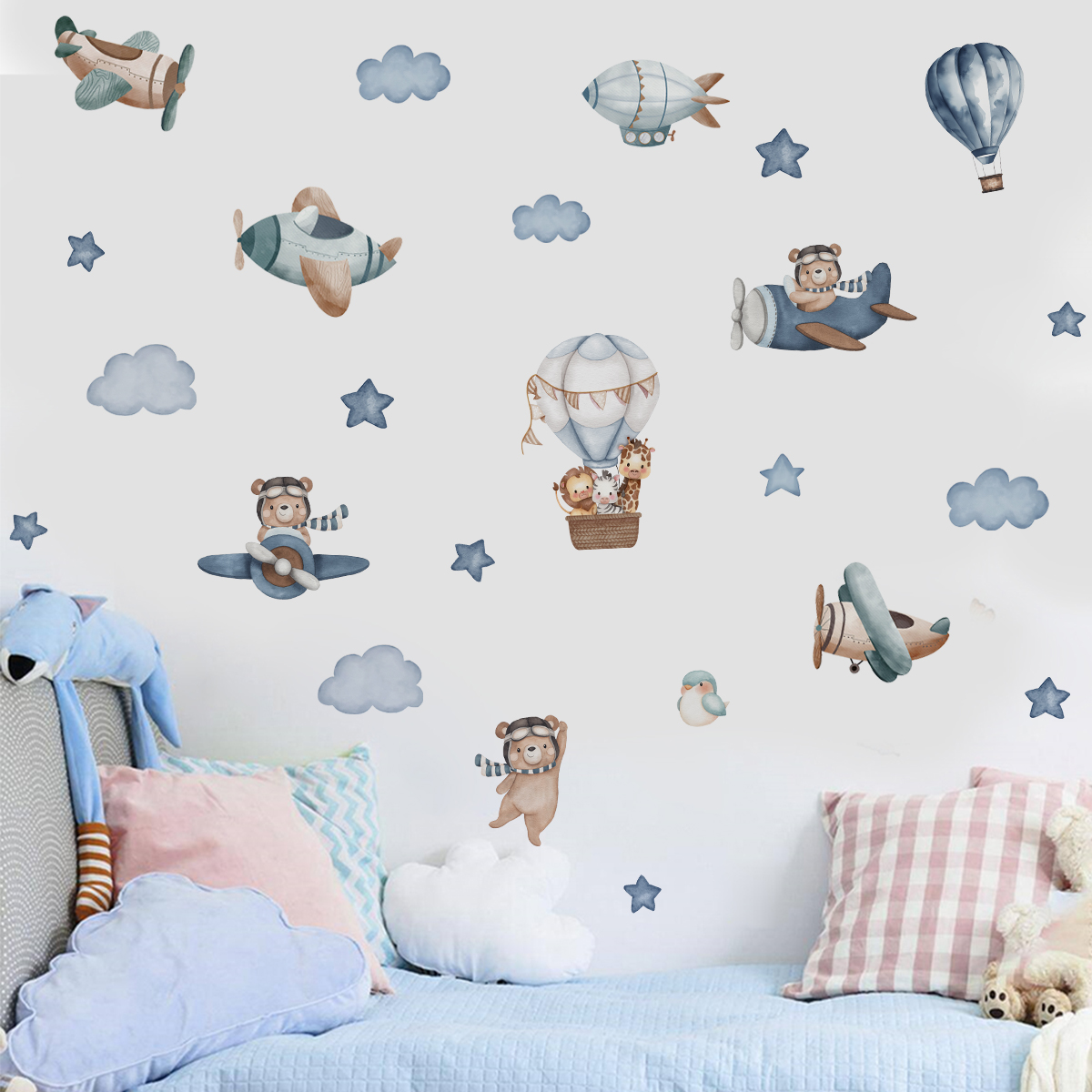 Watercolor Animals Hot Air Bal – Baby Nursery Package Bewertung und Preis
