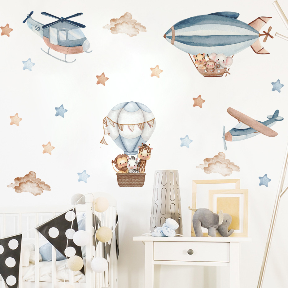 Watercolor Animals Hot Air Bal – Baby Nursery Package Bewertung und Preis