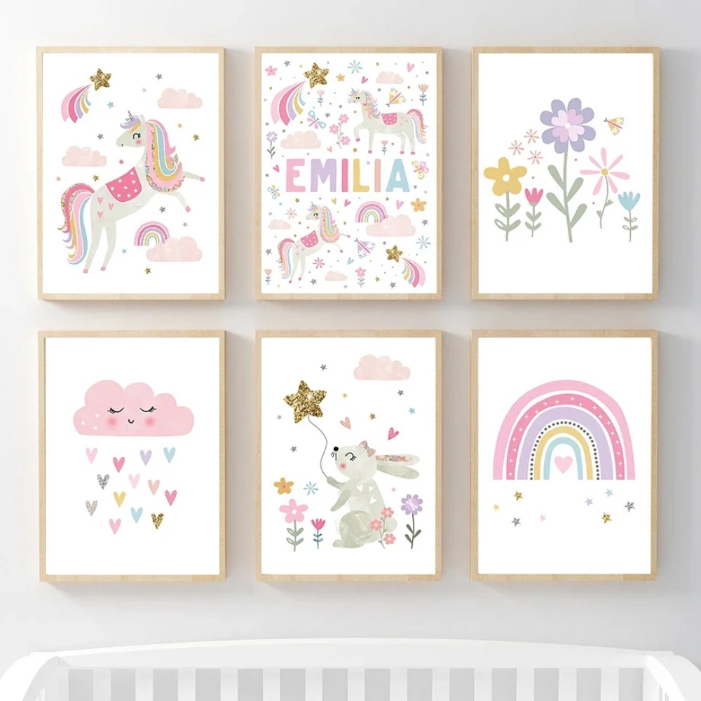 Pink Unicorn Rabbit Rainbow Cl – Baby Nursery Pictures Bewertung und Preis