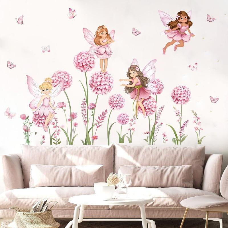 Z. Cartoon Pink Flower Fairy D – Baby Nursery Wall Stickers Bewertung und Preis