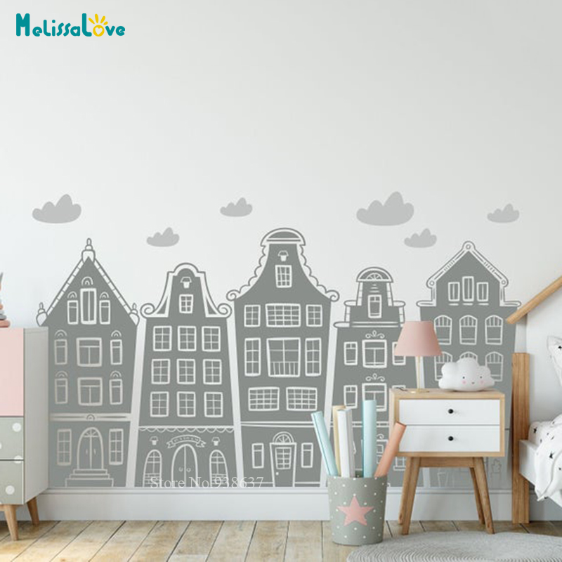 Scandinavian Houses & Clouds D – Baby Nursery Package Bewertung und Preis