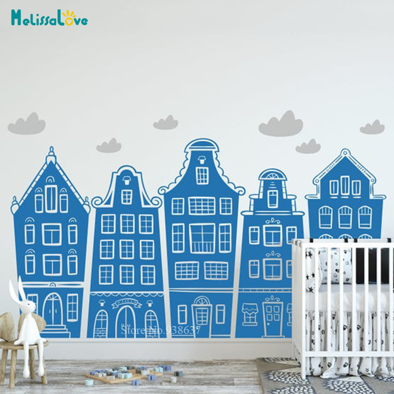Scandinavian Houses & Clouds D – Baby Nursery Package Bewertung und Preis