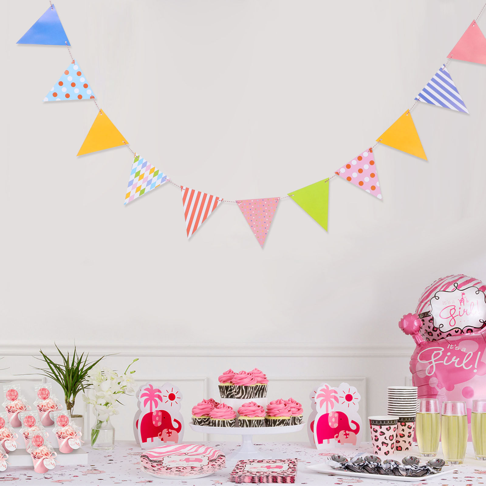 Triangle Paper Bunting Flags G – Baby Nursery Garland Bewertung und Preis
